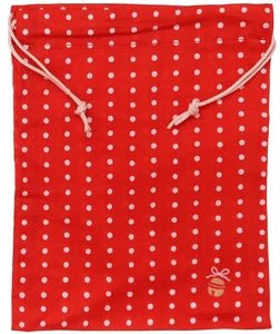 Japanese Gift Bags, Fabric, Drawstring, Red with Bell - Scents of Japan