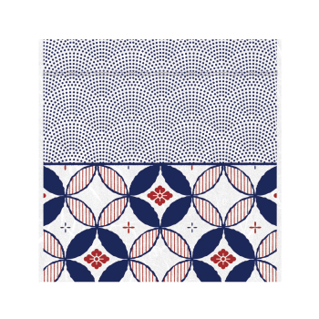 Japanese Gift Bags, Plastic, Small, Navy Hana - Scents of Japan