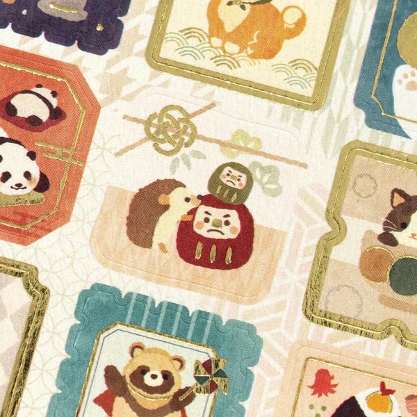 Japanese Gold Foil Animal Stickers - Scents of Japan