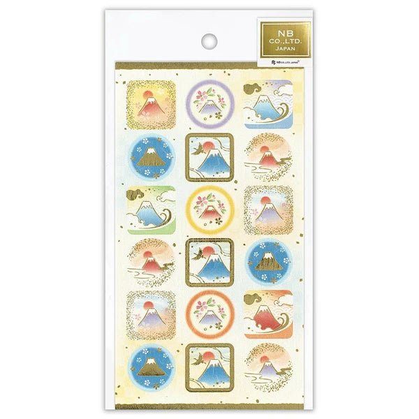 Japanese Gold Foil Mt Fuji Stickers - Scents of Japan