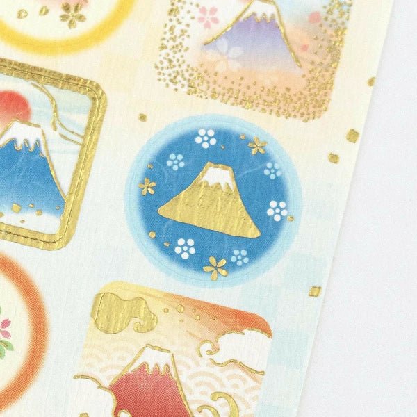 Japanese Gold Foil Mt Fuji Stickers - Scents of Japan
