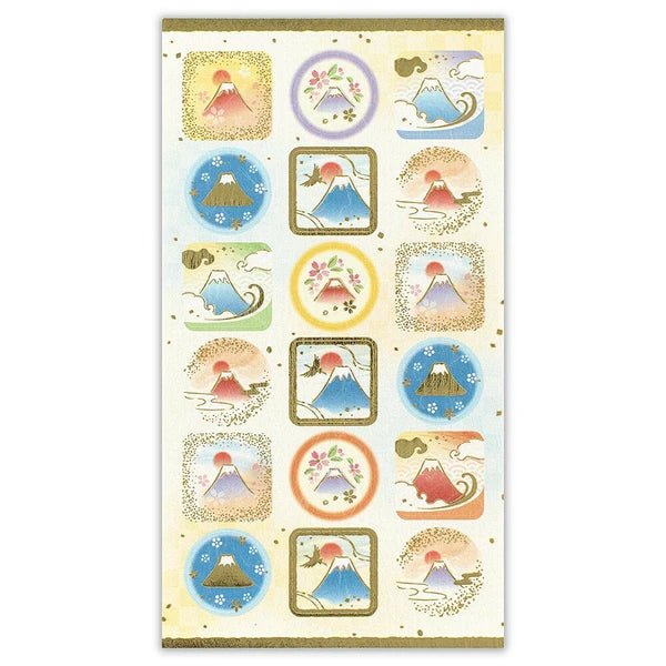 Japanese Gold Foil Mt Fuji Stickers - Scents of Japan