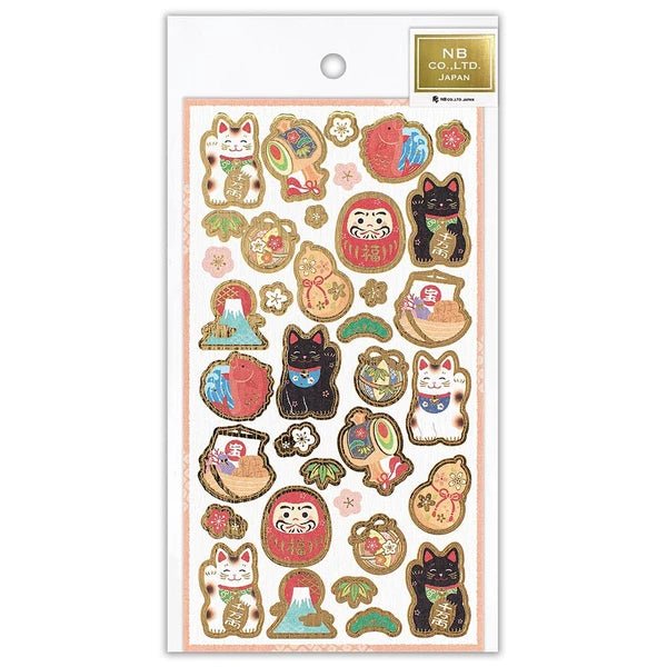 Japanese Gold Foil Stickers – Maneki - neko & Daruma - Scents of Japan