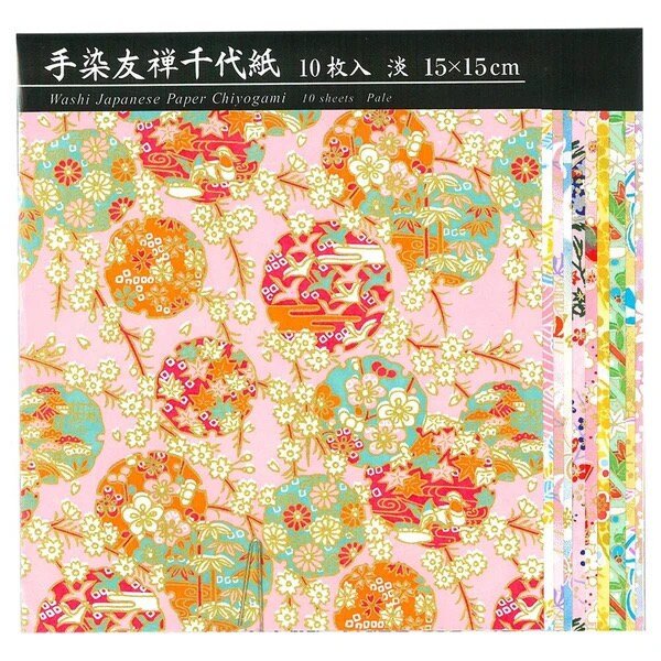 Japanese Hand - Dyed Yuzen Chiyogami Washi Paper – Light Shades - Scents of Japan