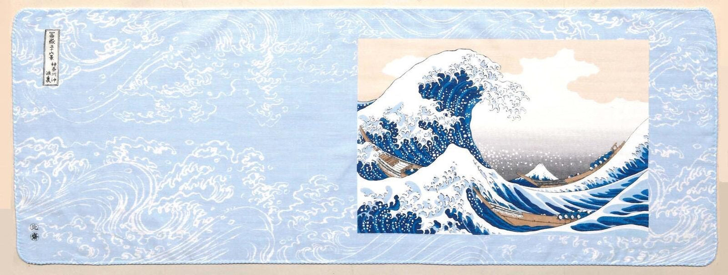 Japanese Hand Towel, Under the Great Wave off Kanagawa - Scents of Japan