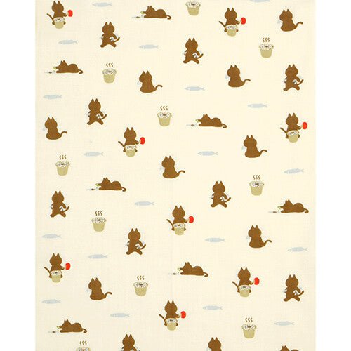 Japanese Handkerchief, Cat & Coffee - Scents of Japan