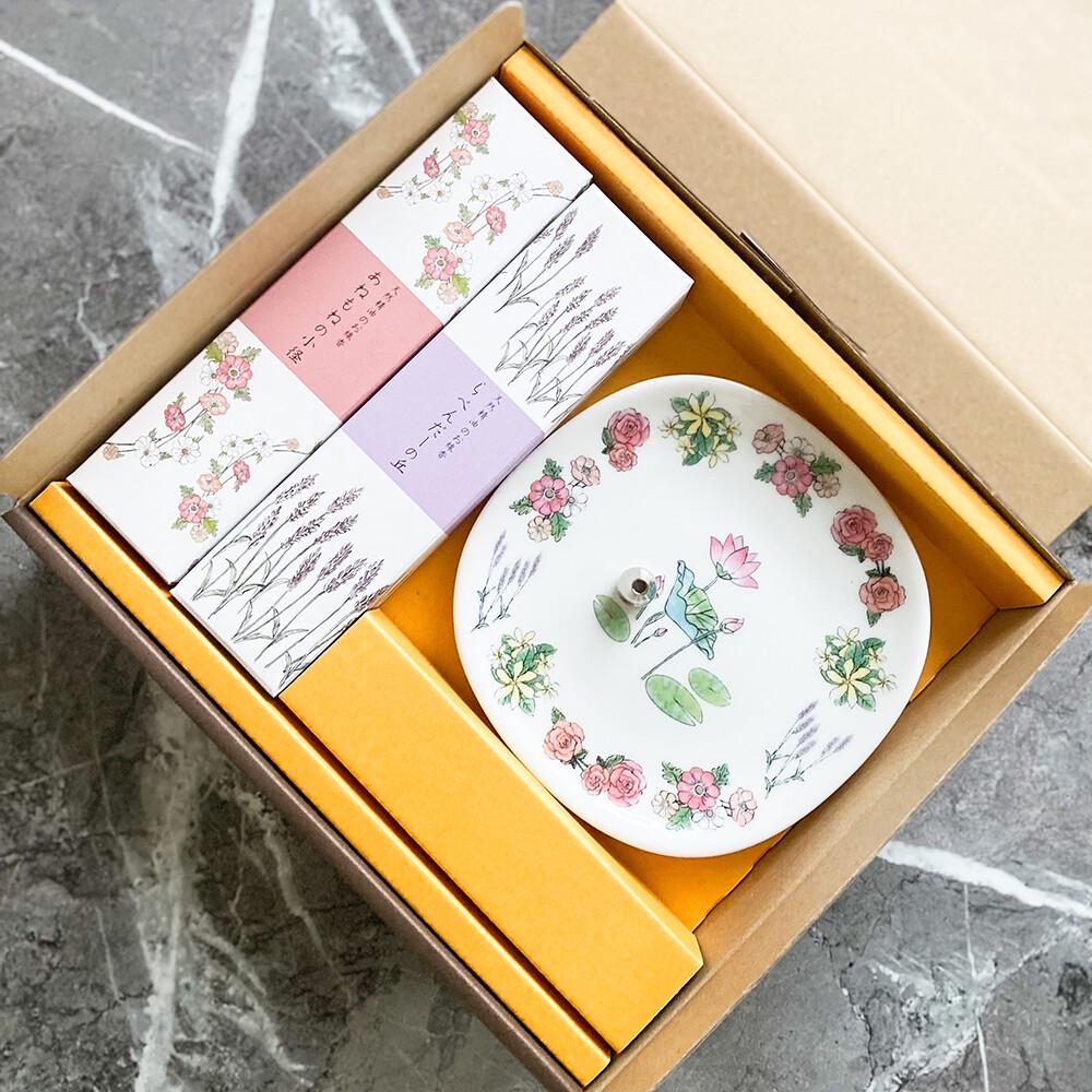 Japanese Incense Gift Set, Essential Oils, Lavender & Rose - Scents of Japan