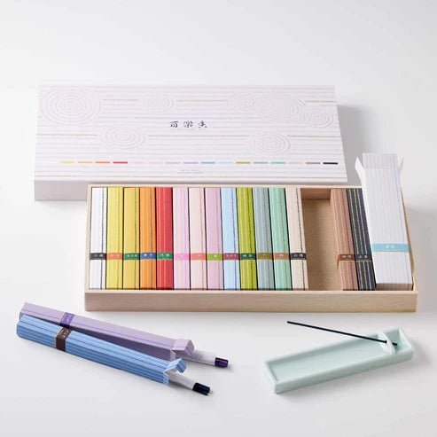 Japanese Incense Gift Set, Hyakurakuko, 17 Assorted Scents - Scents of Japan