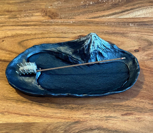 Japanese Incense Holder, Mt Fuji, Blue - Scents of Japan