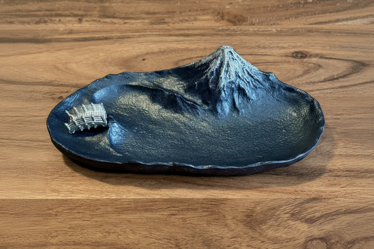 Japanese Incense Holder, Mt Fuji, Blue - Scents of Japan