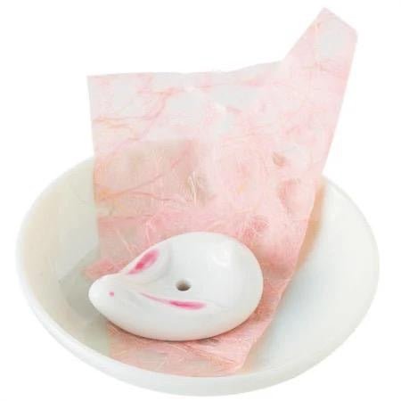 Japanese Incense Holder, Rabbit On A Plate - Scents of Japan
