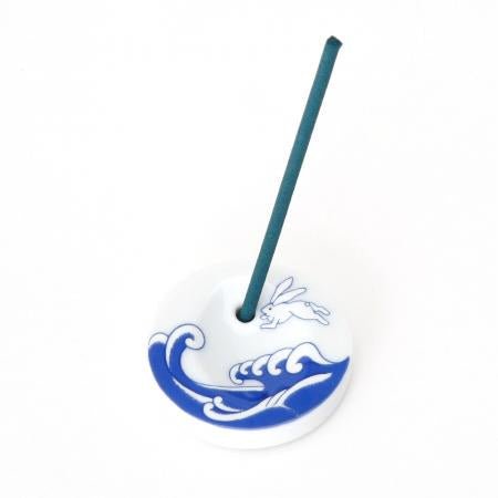 Japanese Incense Holder, Small Wave Rabbit - Scents of Japan