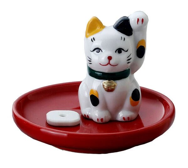 Japanese Incense Holder, Spotted Cat - Scents of Japan