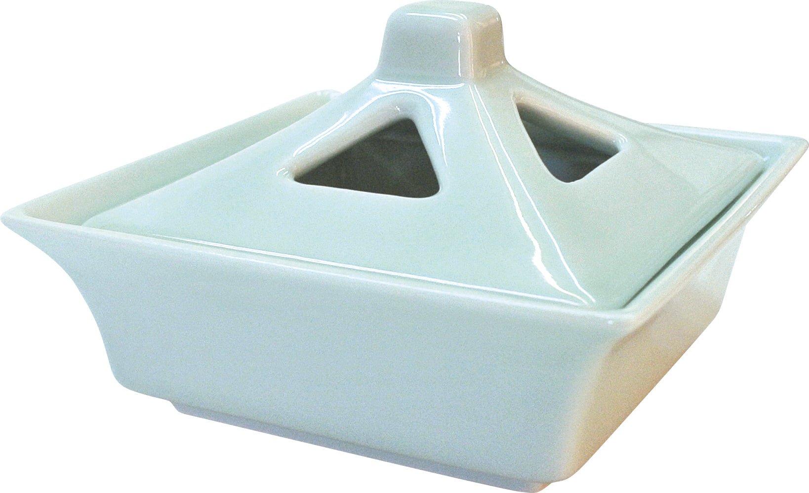 Japanese Incense Holder With Lid, Pale Sea Green - Scents of Japan