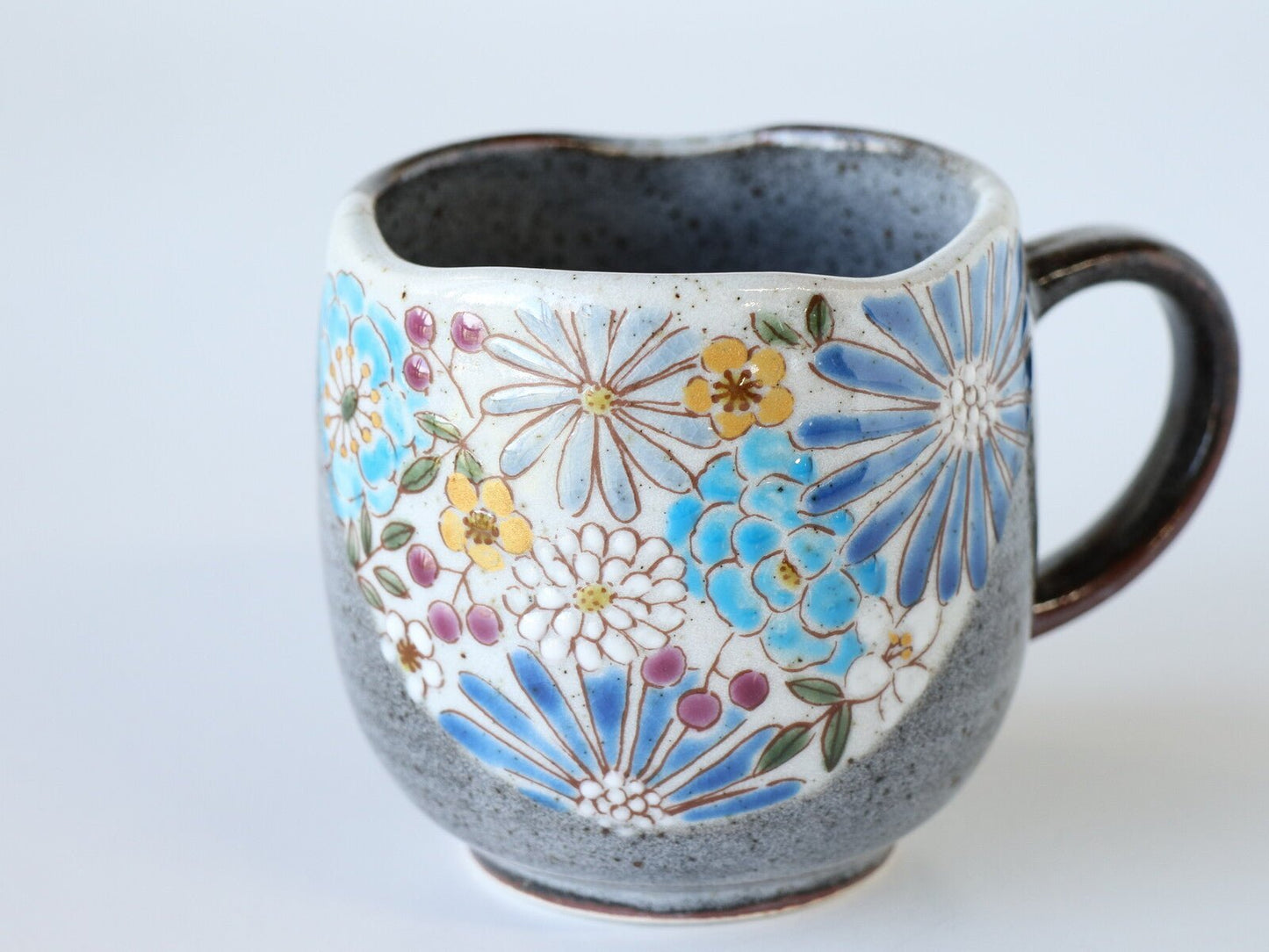 Japanese Kutani Ware Mug Set, Hana - Scents of Japan