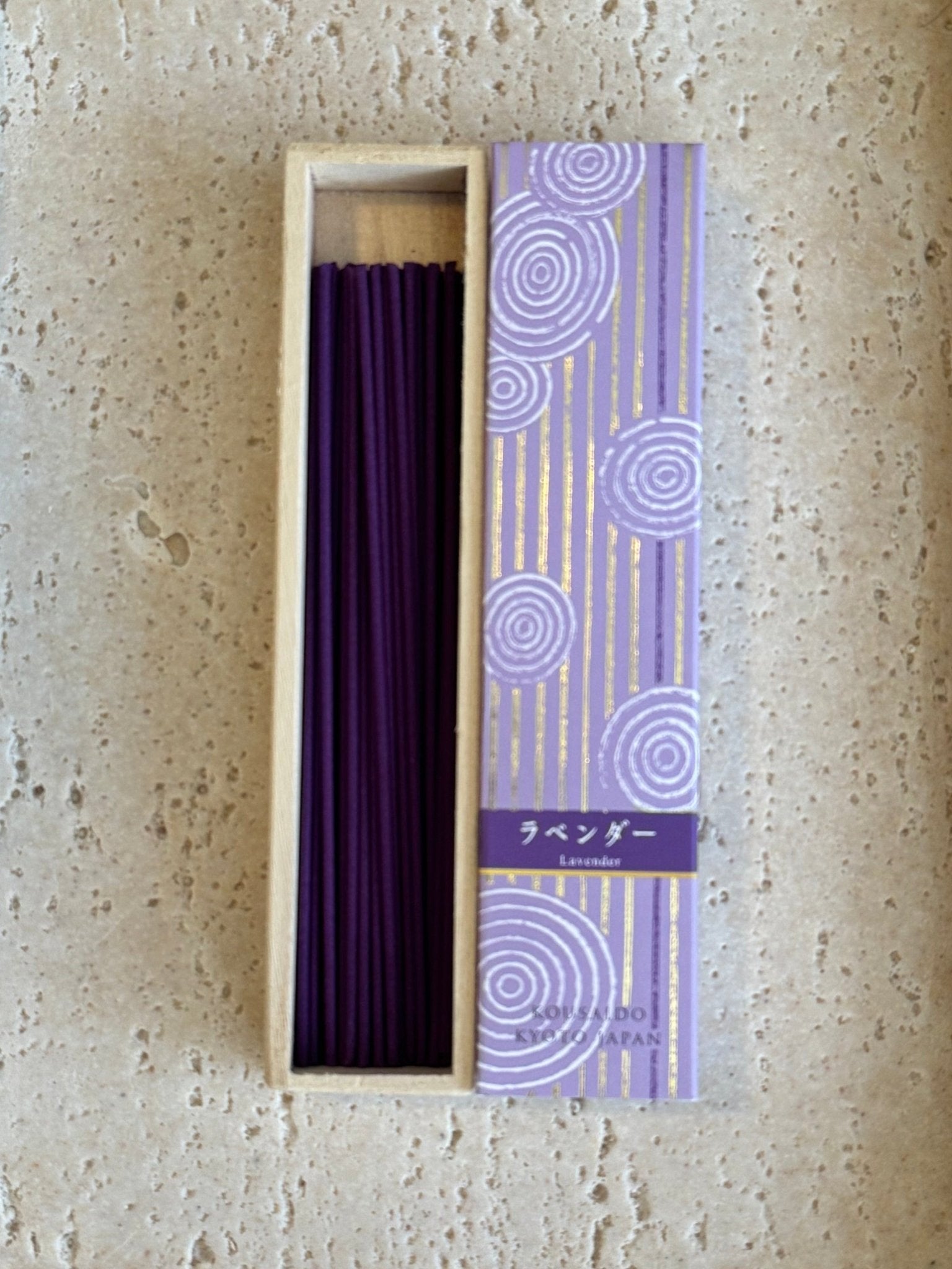 Japanese Long Incense Sticks, Hyakurakuka, Lavender - Scents of Japan