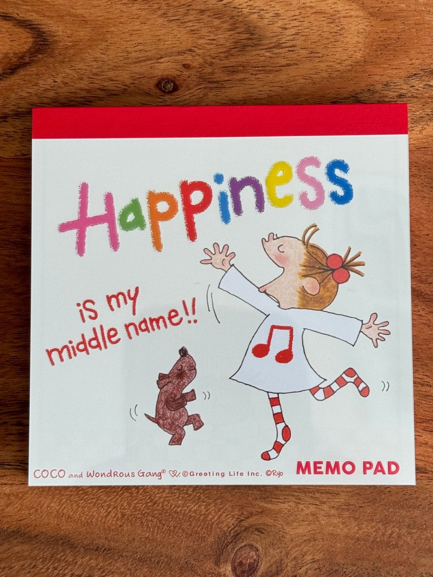 Japanese Memo Pad, Coco, Happiness Is My Middle Name - Scents of Japan