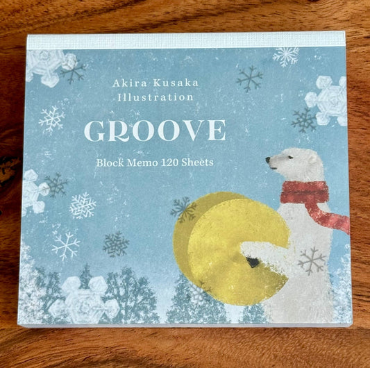 Japanese Memo Pad, Groove Polar Bear - Scents of Japan