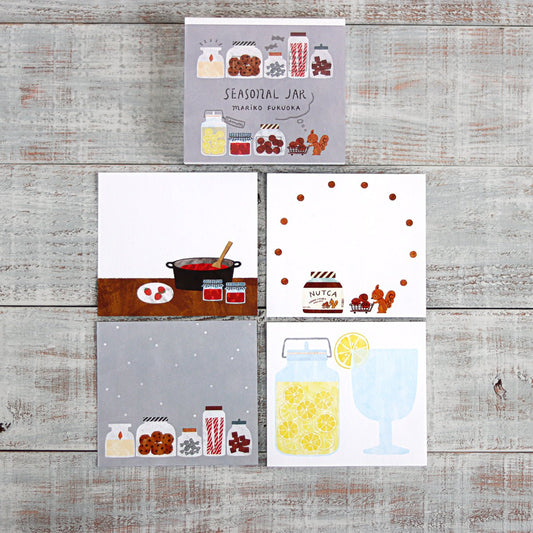 Japanese Memo Pad, Seasonal Jars - Scents of Japan