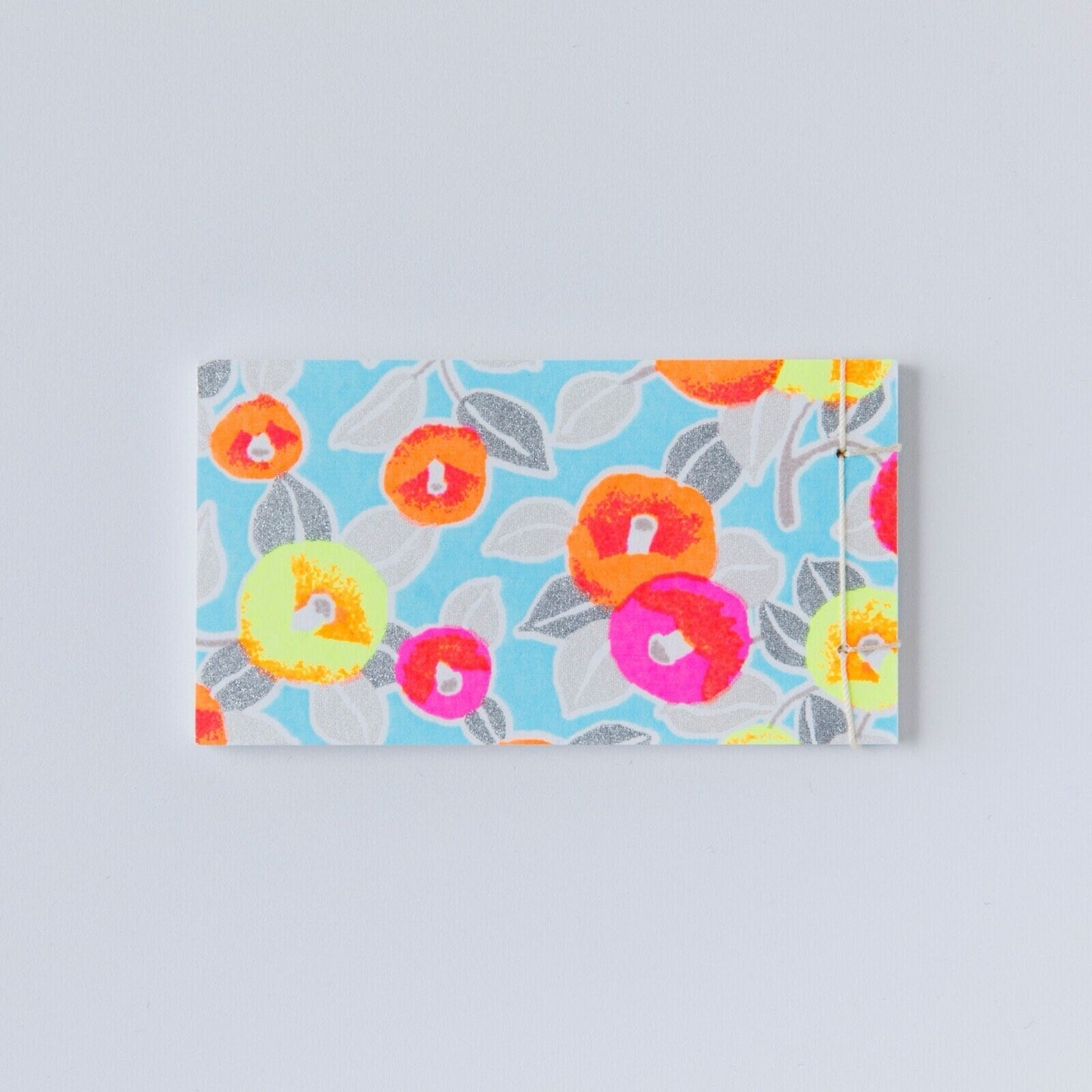 Japanese Memo Pad, Small, Hand - Binded, Neon Flowers - Scents of Japan