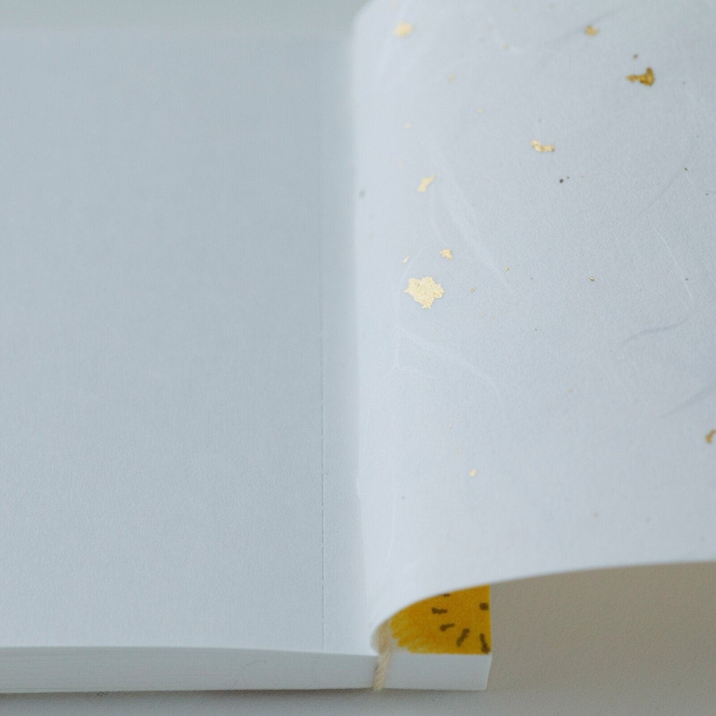 Japanese Memo Pad, Small, Hand - Bound, Yellow & Grey Flowers - Scents of Japan