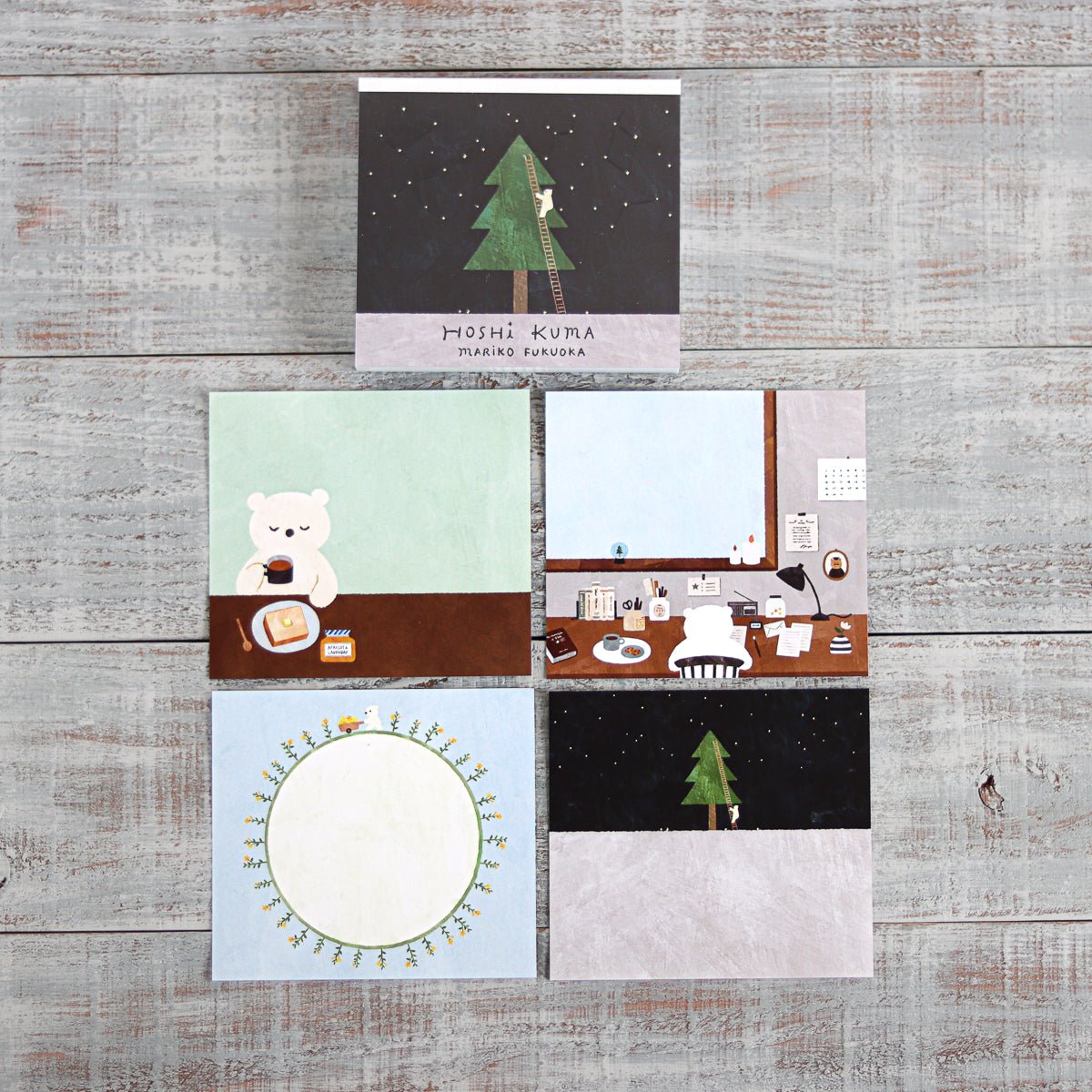 Japanese Memo Pad, Tree with Bear & Ladder - Scents of Japan