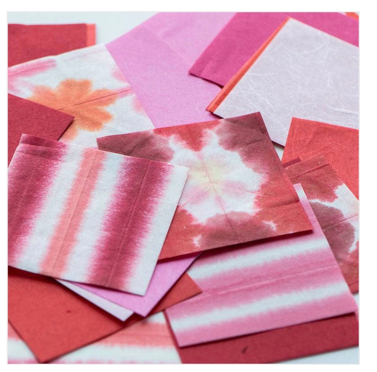 Japanese Mini Hand - Dyed Origami Paper – Reds - Scents of Japan