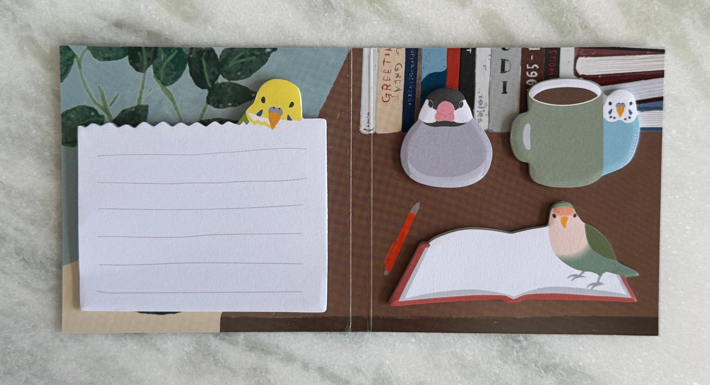 Japanese Mini Memo Sticky Notes, Birds - Scents of Japan