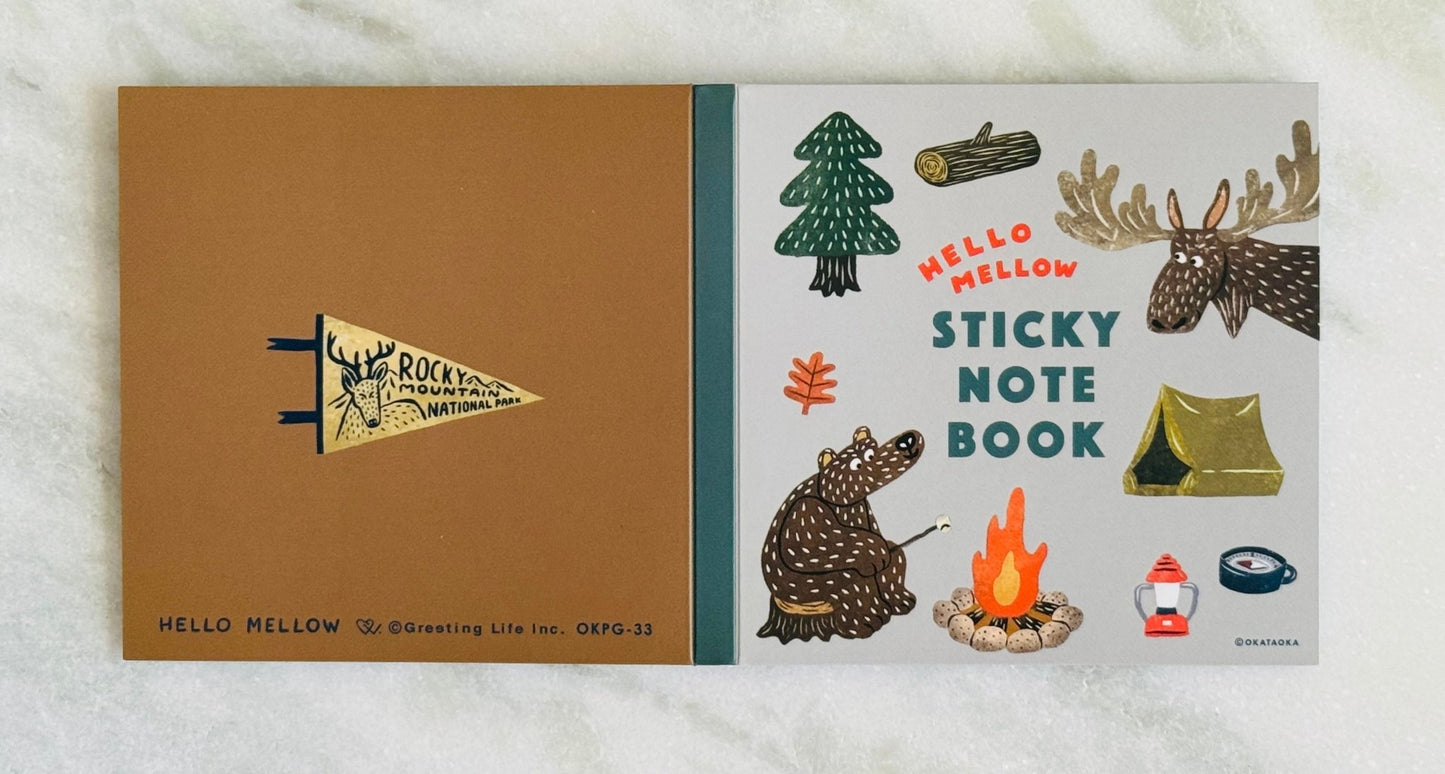 Japanese Mini Memo Sticky Notes, Camping Animals - Scents of Japan