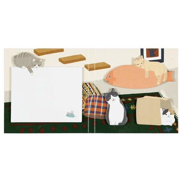 Japanese Mini Memo Sticky Notes, Cats - Scents of Japan