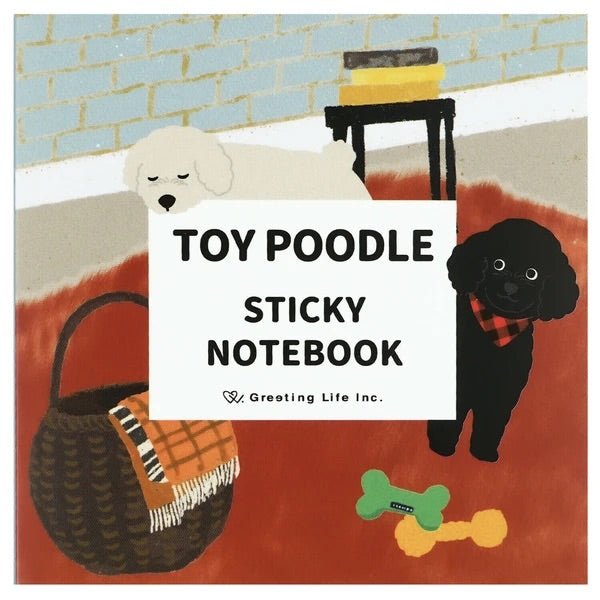 Japanese Mini Memo Sticky Notes, Poodles - Scents of Japan
