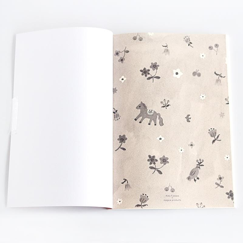 Japanese Notebook, A5, Cat & Flower - Scents of Japan