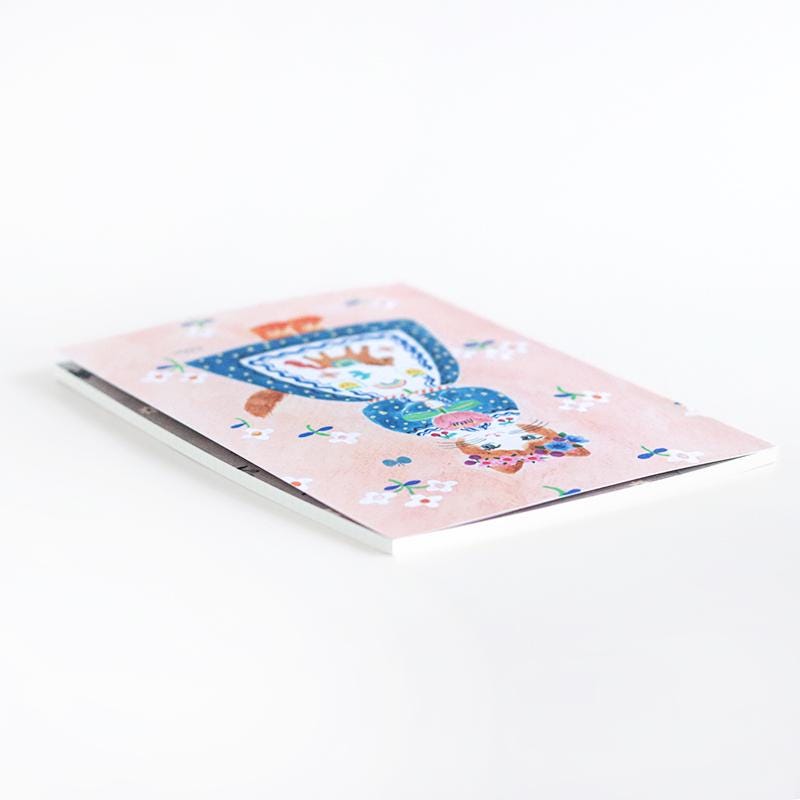 Japanese Notebook, A5, Cat & Flower - Scents of Japan