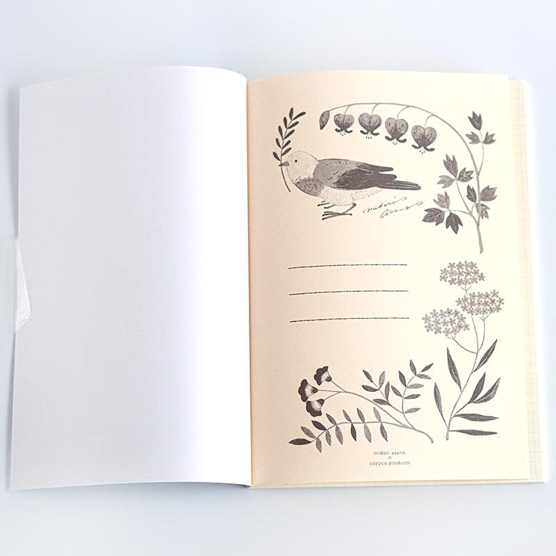 Japanese Notebook, A5, Flower & Birds - Scents of Japan