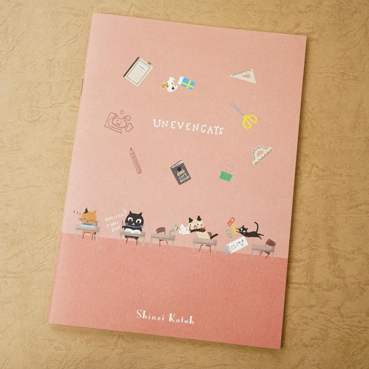 Japanese Notebook, A5, Uneven Cats - Scents of Japan