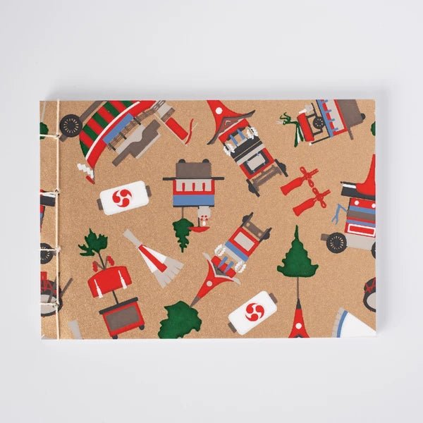 Japanese Notebook, A6, Yuzen, Gion Festival, Gold - Scents of Japan