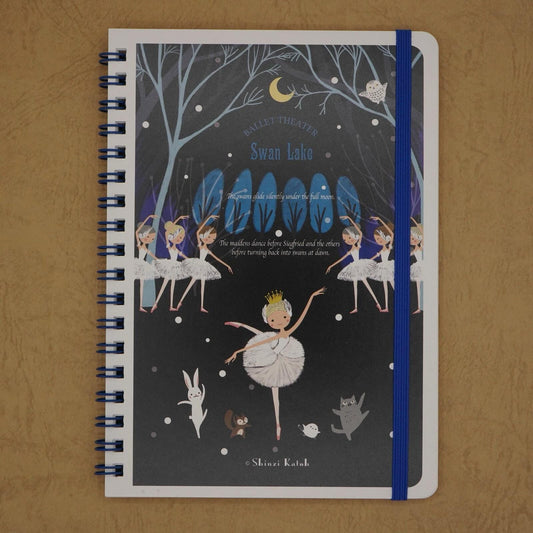 Japanese Notebook, Spiral Bound, Ballet, Swan Lake - Scents of Japan