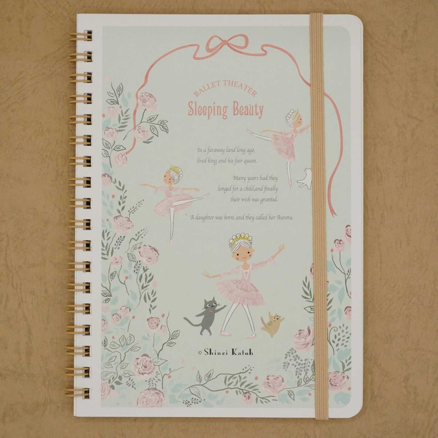 Japanese Notebook, Spiral Bound, Sleeping Beauty - Scents of Japan