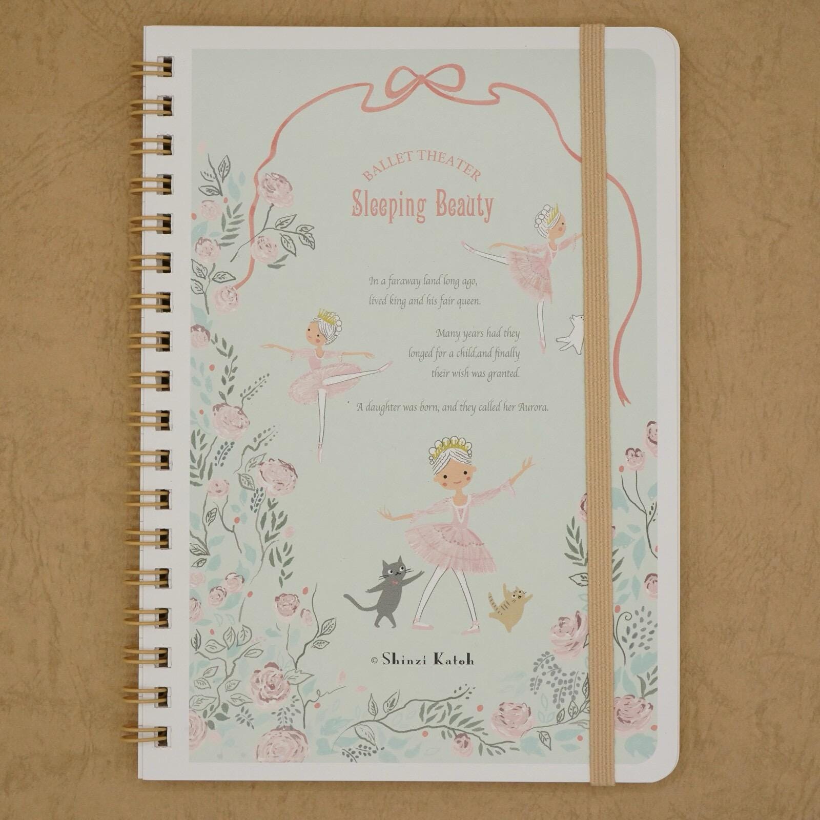Japanese Notebook, Spiral Bound, Sleeping Beauty - Scents of Japan
