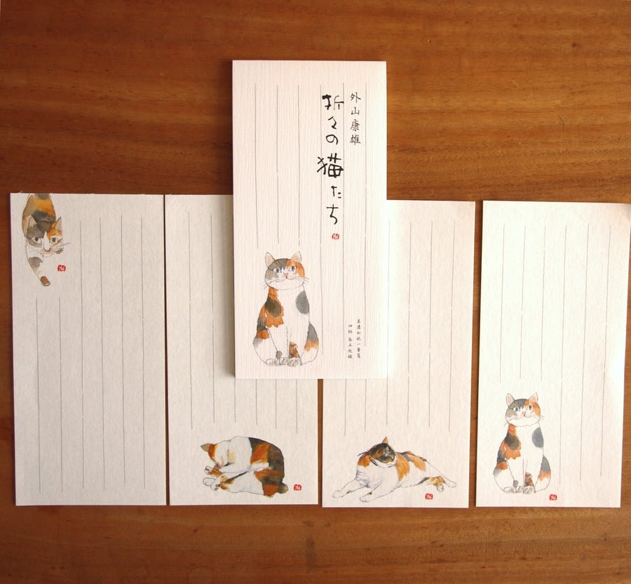Japanese Notepad, Long, Cat - Scents of Japan