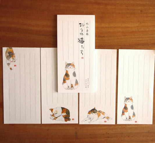 Japanese Notepad, Long, Cat - Scents of Japan