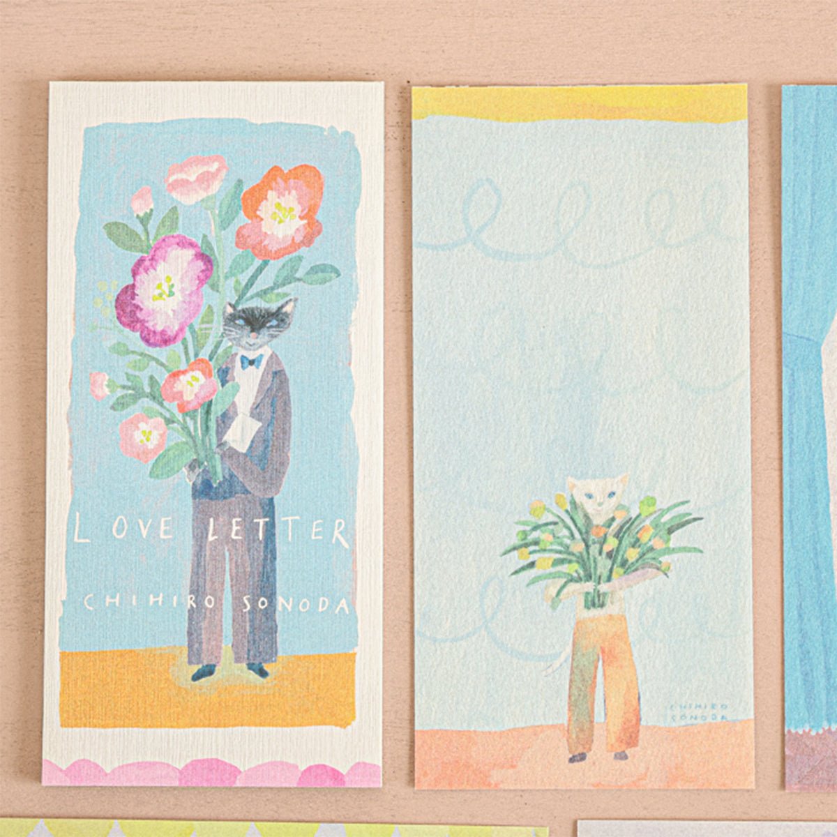 Japanese Notepad, Long, Cat Love Song - Scents of Japan
