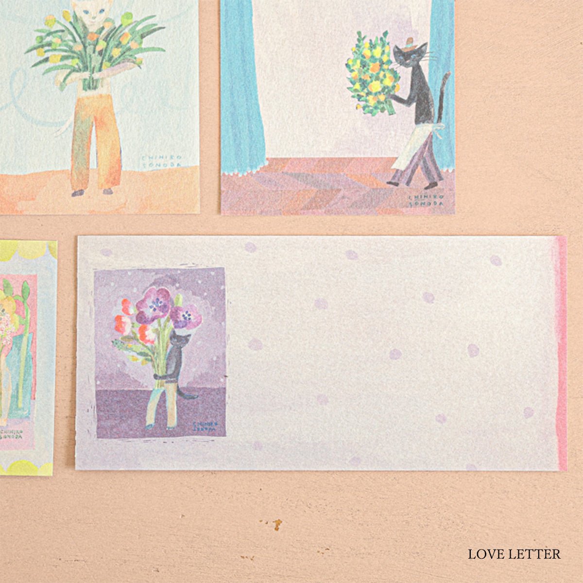 Japanese Notepad, Long, Cat Love Song - Scents of Japan