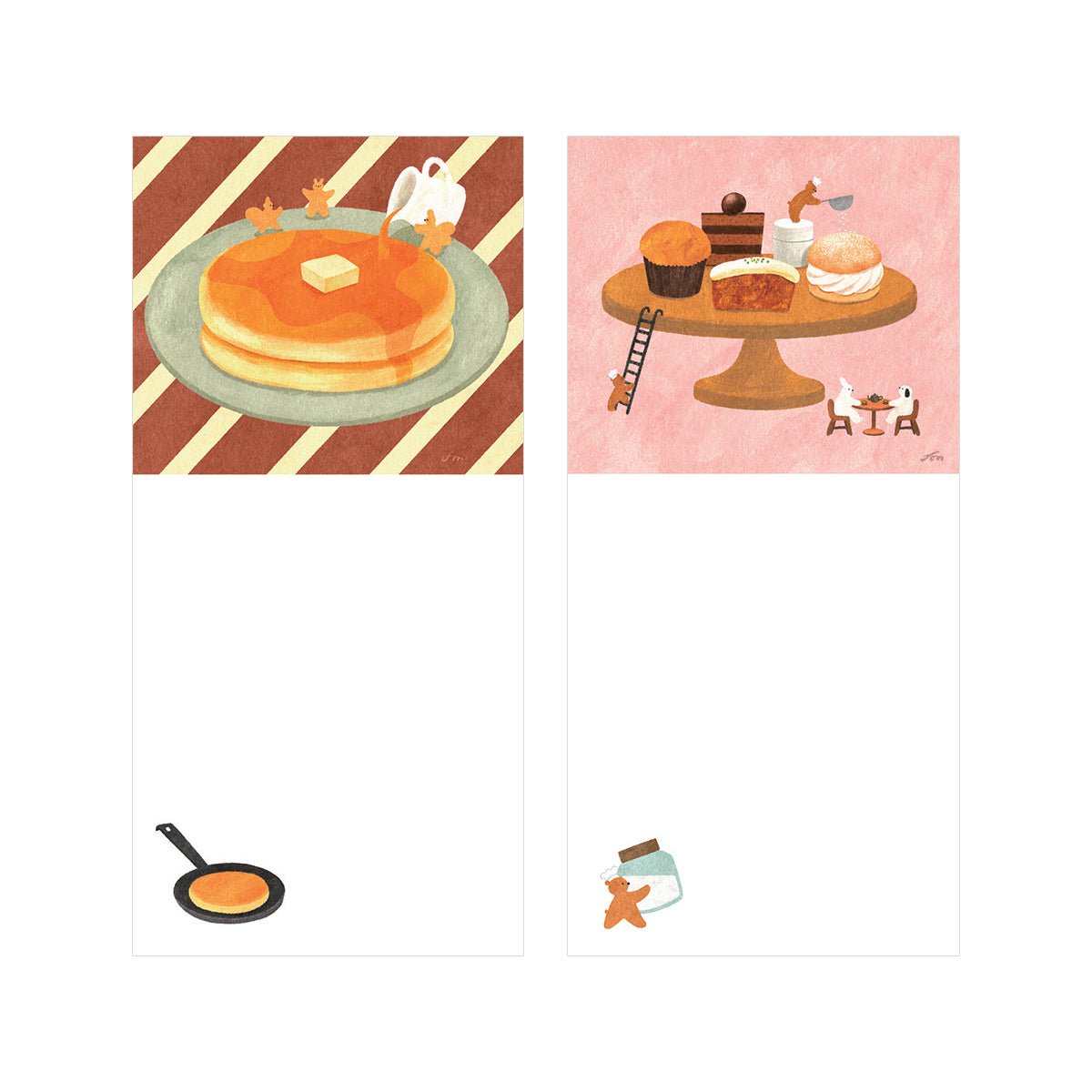 Japanese Notepad, Long, Sweets (Cakes) - Scents of Japan