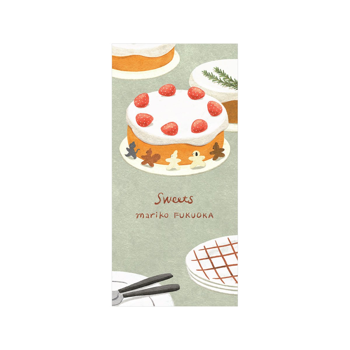 Japanese Notepad, Long, Sweets (Cakes) - Scents of Japan