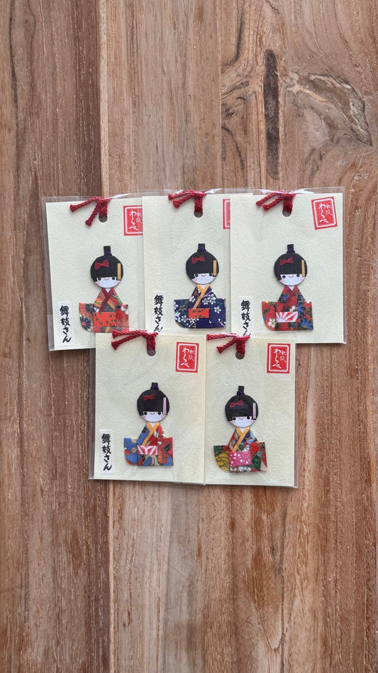 Japanese Paper Bookmark, Geisha, With Bun - Scents of Japan