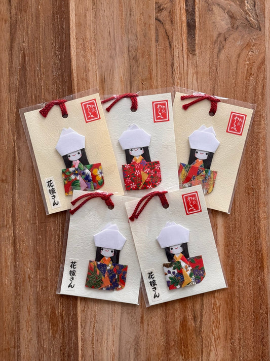 Japanese Paper Bookmark, Geisha, With Hat - Scents of Japan
