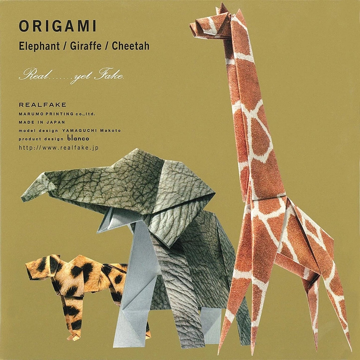 Japanese Printed Origami Paper – Giraffe, Elephant & Cheetah - Scents of Japan