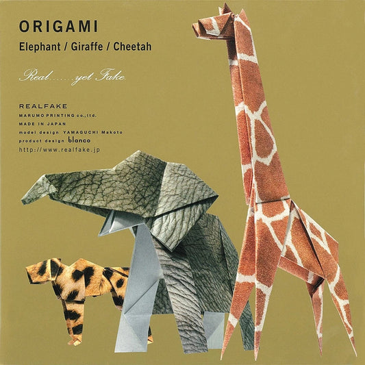 Japanese Printed Origami Paper – Giraffe, Elephant & Cheetah - Scents of Japan