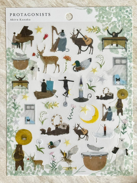 Japanese Protagonist Otter & Deer Stickers - Scents of Japan